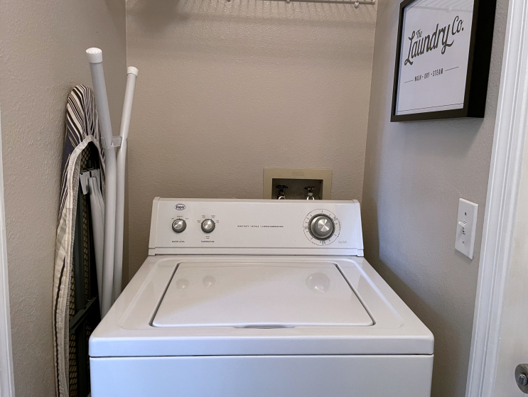 Large Washer in Laundry Room Large Washer in Laundry Room