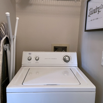 Large Washer in Laundry Room